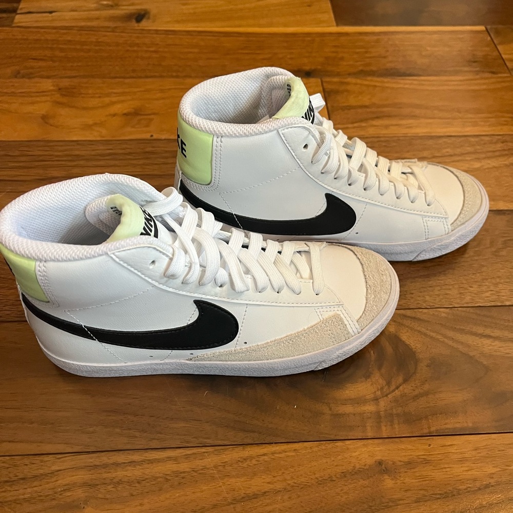 Nike blazer with neon green features